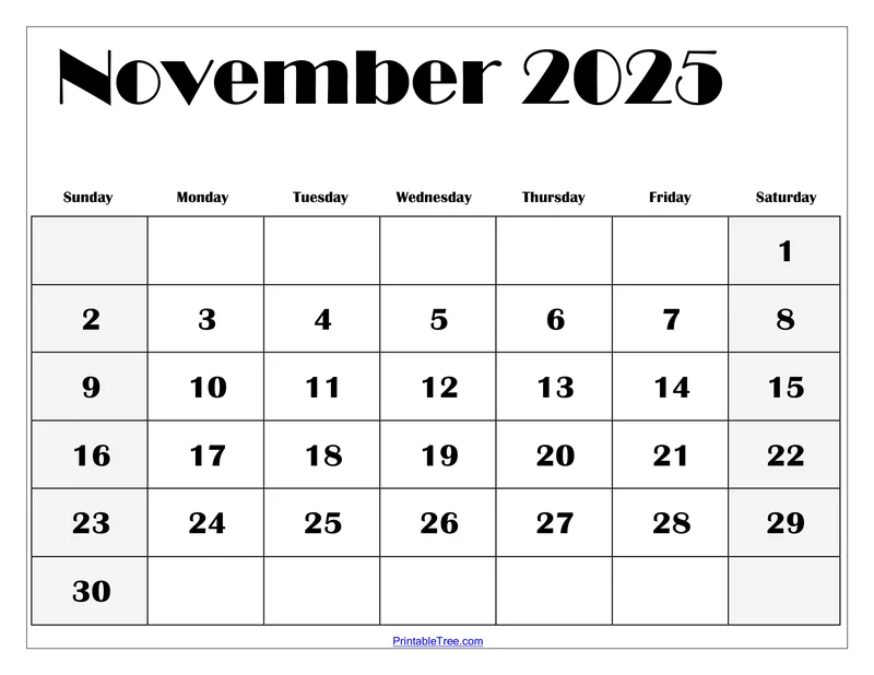 November 2025 Calendar: Thanksgiving, Veterans Day...and What Else?